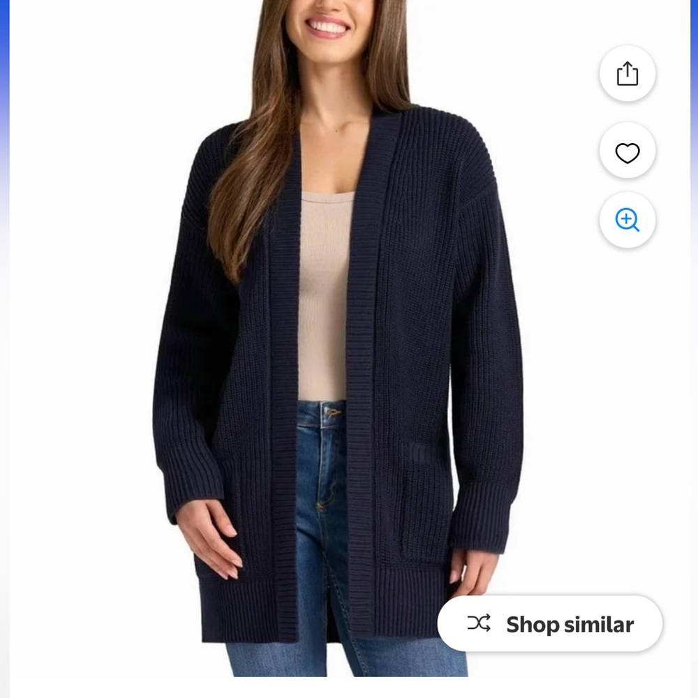 Women's Navy Cardigan Sweater